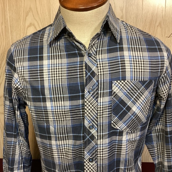 Banana Republic mens plaid button down shirt  size small - Picture 3 of 10